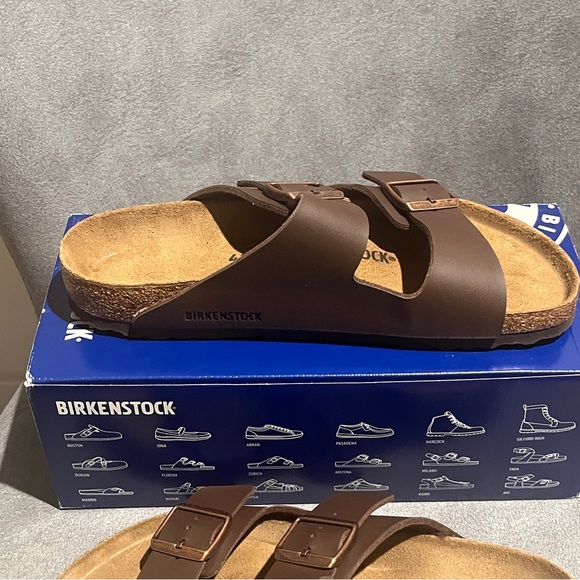 Birkenstock Women’s Arizona Sandals Birko-Flor Dark Brown Size 10US 41EU - Picture 12 of 16